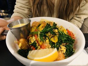 One of the bowls- includes tater tots at Champs Diner in Brooklyn