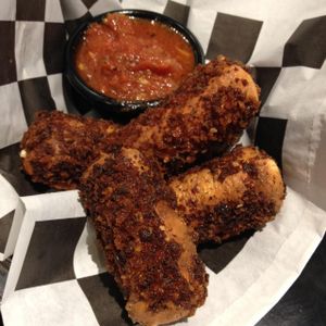 mozzarella sticks  at Champs Diner in Brooklyn