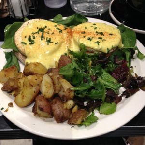 tofu Benedict  at Champs Diner in Brooklyn
