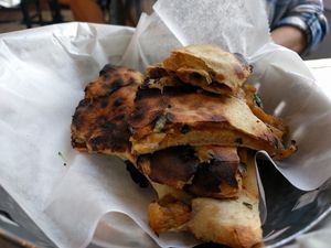 Aloo spinach parantha at Ambrosia India Bistro in Monterey