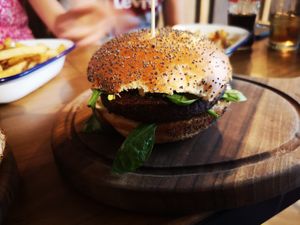 Super food vegan burger at Submarine Burgers in Zadar