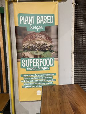 Plant based burgers.  at Submarine Burgers in Zadar