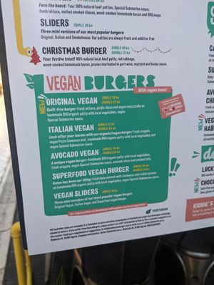 Vegan burgers at Submarine Burgers in Zadar