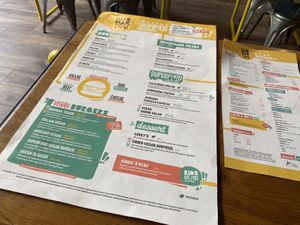 The menu had a clearly set out vegan section with several options to choose from.  at Submarine Burgers in Zadar