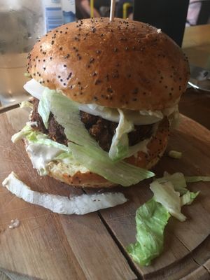 Burger with beyond patty at Submarine Burgers in Zadar