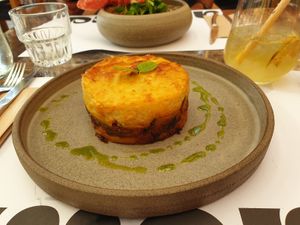 Moussaka €14.70 at Almond in Paros
