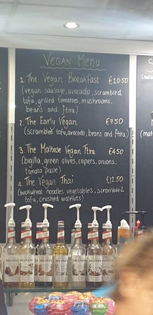 Menu at Sea View Cafe in Mellieha