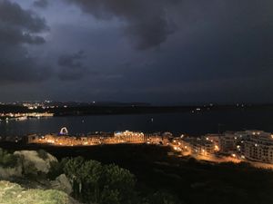 Evening view at Sea View Cafe in Mellieha