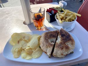 Vegan Maltese Ftira   at Sea View Cafe in Mellieha