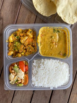 Vegan lunch delivery at Radhey's Pure Vegetarian in Kuala Lumpur