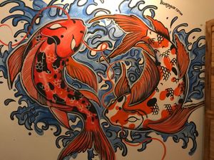 art inside the restaurant  at GAMI Palomino in La Guajira