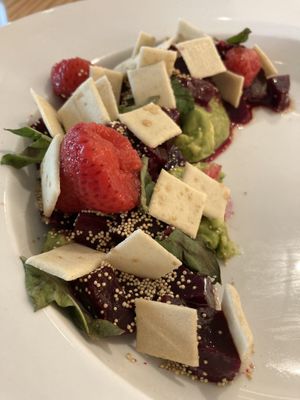 Beet Tartare, Salted Blueberry, Avocado, Toasted Amaranth, Sourdough Crackers   at The Green House in Wilmington