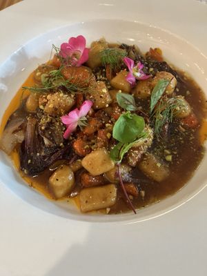 Gnocchi, Roasted Carrots, Radicchio, Sorghum, Pistachios  at The Green House in Wilmington