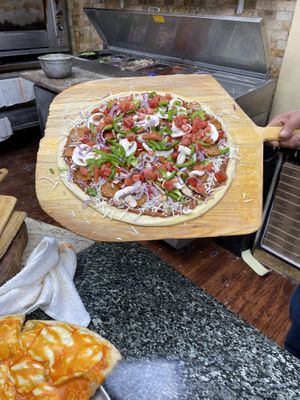 Pre oven 😀  at Toto's Pizzeria in Philadelphia