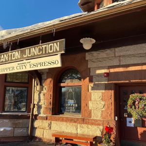 At the train station at Copper City Espresso in Canton