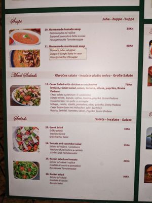 Soups & salads at Dream in Rovinj