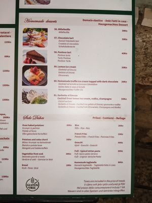 Desserts and side dishes, several of which are vegan friendly at Dream in Rovinj