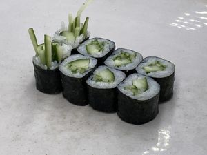 Vegan sushi at C-Weed Restaurant in Vaerloese