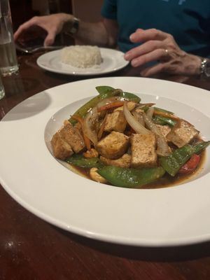 Cashew tofu stir fry   at At Siam in Orlando