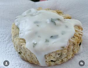 Lemon basil scone  at SkyTop Coffee in Manlius