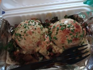 Eggs benny 😋🤤 at Fatcat Baking in Syracuse