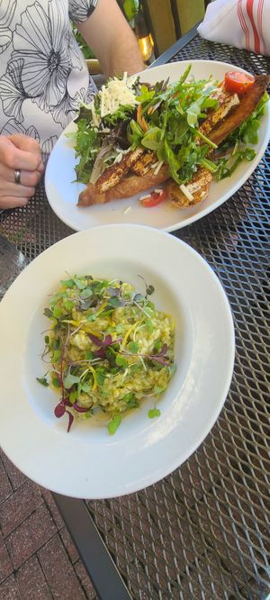 Tofu Tartine and Risotto at Tartine Bistro in Rocky River