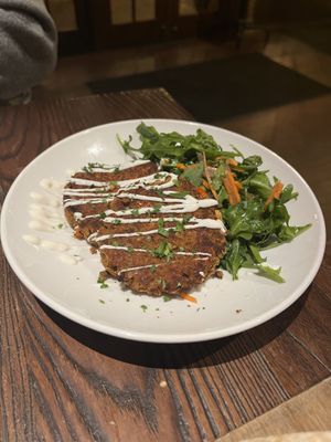 Lentil cake appetizer   at Tartine Bistro in Rocky River