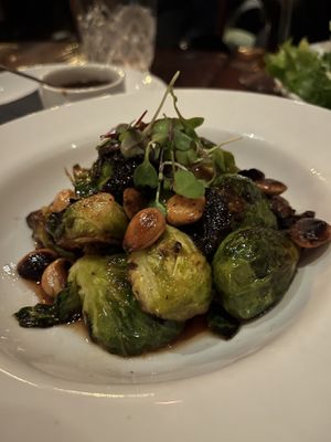 Brussel sprouts with marcona almonds  at Tartine Bistro in Rocky River