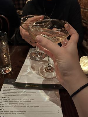They gave us a complimentary toast for my birthday and accommodated me with a non-alcoholic beverage since I don’t drink!   at Tartine Bistro in Rocky River