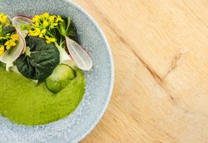 The use of ingredients like almond milk, apple cider vinegar, and unsweetened applesauce helped achieve a perfect balance of moisture.  at Hanna Bakery in Yen Thanh