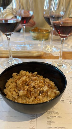 Risotto w/hazelnut   at il Bosco delle Galline Volanti in Barolo