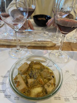 Tofu spezzatino   at il Bosco delle Galline Volanti in Barolo