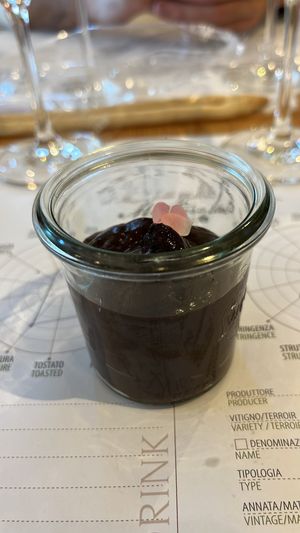 Chocolate dessert  at il Bosco delle Galline Volanti in Barolo