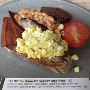 Vegan breakfast at The Bonnington in Edinburgh