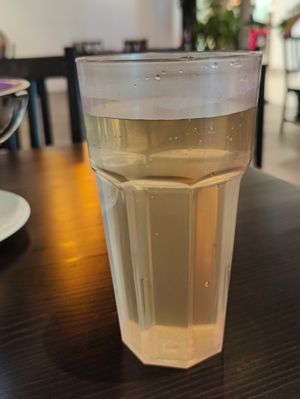 hot lemongrass drink  at Nagara Thai Gold in Central Singapore