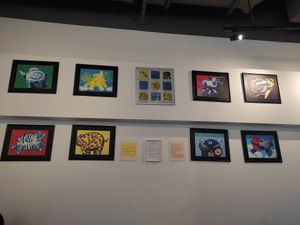 On different walls at Nagara Thai Gold in Central Singapore