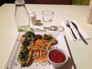 yummy vietnamese sandwich at Botanique in Vilnius