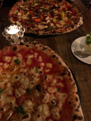 Napoli with vegan mozzarella  at Tredici in Grimsby