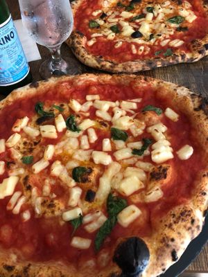 Napoli with vegan mozzarella  at Tredici in Grimsby