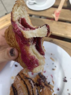 Berry croissant  at Massolit Books & Café in Krakow