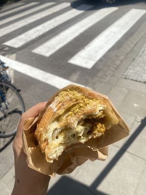 Every time im in krakow i go there to get the pistachio croissant. Best croissant ive had in my life  at Massolit Books & Café in Krakow