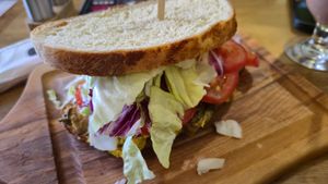Vegan BLT Sandwich at La Birou Bistro in Brasov