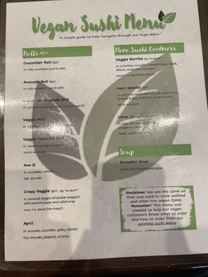 Ask for the vegan menu! at Jjanga in Las Vegas