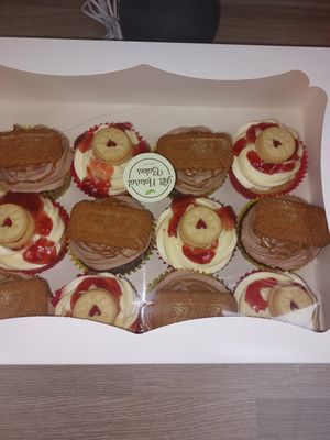 Chocolate biscoff and vannila and jam cupcakes at All Natural Bakes in Preston