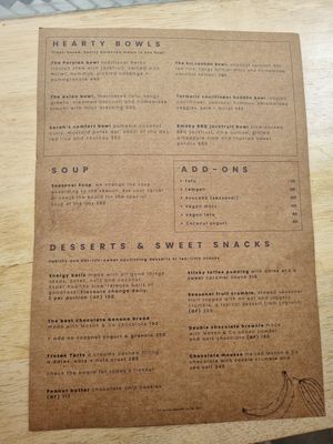 Menu at Copper + Cloves @ Organic World in Bangalore