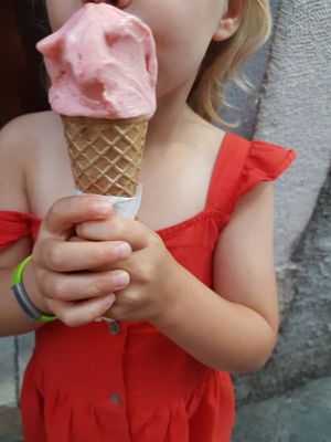 Strawberry at Gelatomania in Taormina