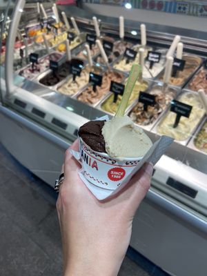   at Gelatomania in Taormina