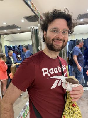   at Gelatomania in Taormina