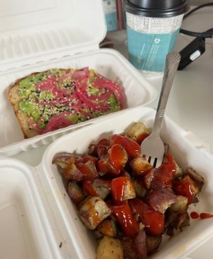 Avocado Toast and Potatoes at Prince Street Cafe in York