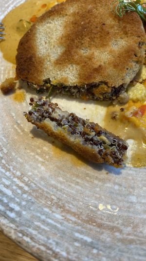 Quinoa patty  at Carols in Buetgenbach